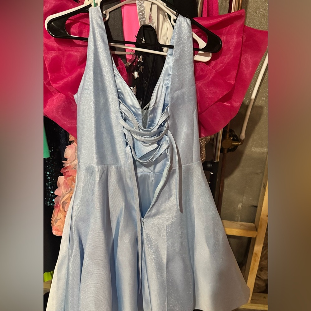 Blue cocktail gown